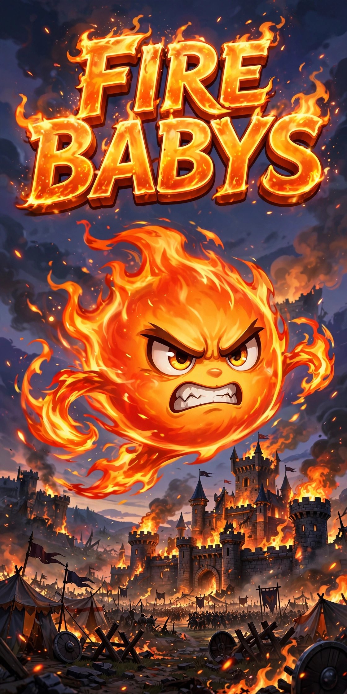 Fire Babys title art tee